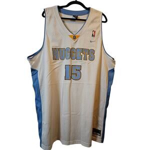 Nike Carmelo Anthony Nuggets #15 Jersey 3XL +2 Denver NBA White